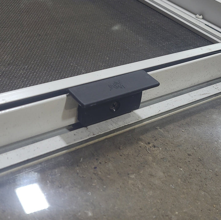 Used White Radius Opening Window : 59 1/4" W X 14 1/2" H X 1 7/8" D - Young Farts RV Parts