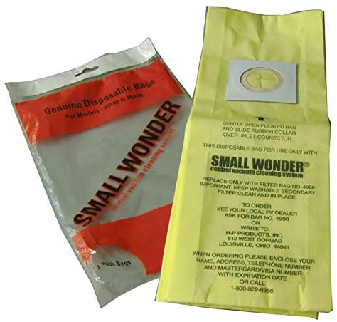 Vacuflo Small Wonder Central Vacuum Cleaner Paper Bags 3 Pk Genuine Part # 4908 - Young Farts RV Parts