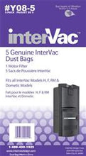 Load image into Gallery viewer, Vacuum Cleaner Bag InterVac Design Y08-5 Disposable; Fits InterVac/ Dometic Models H/ F/ LH/ GH/ GF/ RMH/ RMF Vacuum Cleaner; Filters Down To 3 Microns; Set Of 5 - Young Farts RV Parts