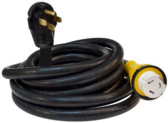 Valterra 25' RV Power Supply Cord, 50Amp, Black - Young Farts RV Parts