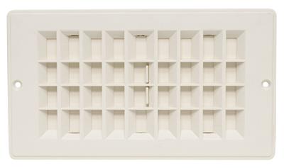 Valterra Heating/ Cooling Register - Rectangular White - A10-3364VP - Young Farts RV Parts