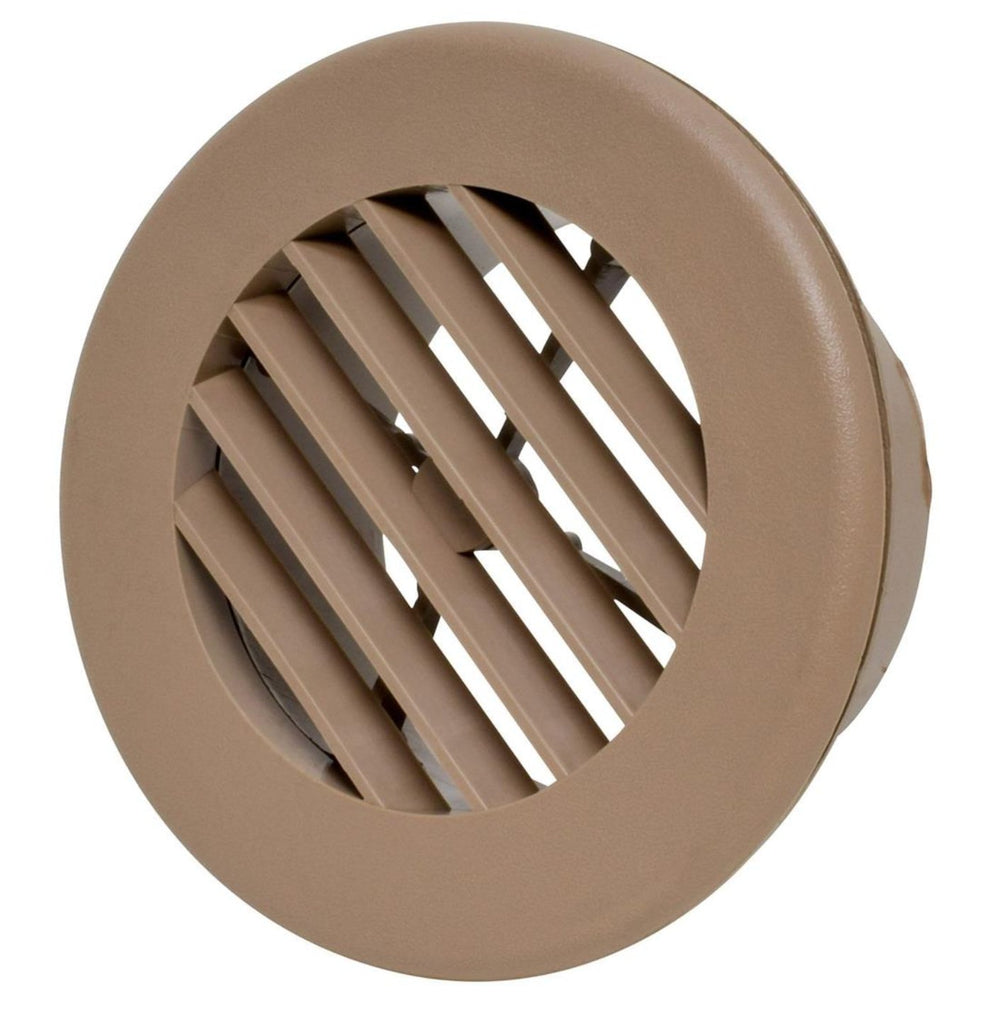 Valterra Heating/ Cooling Register - Round Beige - A10-3346VP - Young Farts RV Parts