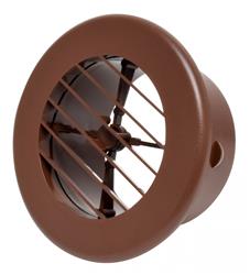 Valterra Heating/ Cooling Register - Round Walnut - A10-3347VP - Young Farts RV Parts