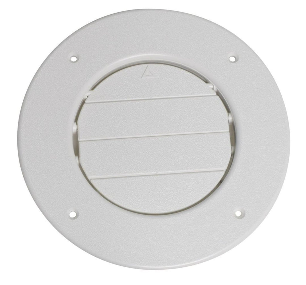 Valterra Heating/ Cooling Register - Round White - A10-3357VP - Young Farts RV Parts