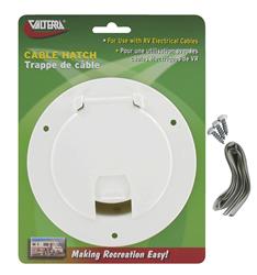 Valterra Round Cable Hatch Polar White A10-2135VP - Young Farts RV Parts