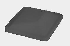 Ventline Roof Vent Lid Old Style Round Profile Continuous Hinge - Smoke - BV0554-03 - Young Farts RV Parts