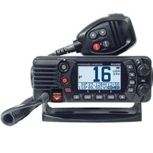 Load image into Gallery viewer, VHF Radio Standard Horizon GX2400B MATRIX; Fixed Mount; United States/ Canadian/ International Channels; 25/ 1 Watts; NOAA Weather Channels With Alert; Without GPS Capability; Public Address Capable; Large Front Panel Display; Black; Built-In 66 Channel W - Young Farts RV Parts