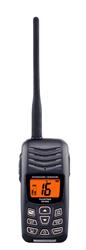 VHF Radio Standard Horizon HX300 HX300; Handheld; 5/ 1 Watts; NOAA Weather Channels; Without GPS Capability; Backlit LCD Display; Black; With Unique USB Charging Input; Programmable Scan, Priority Scan, Dual Watch And Tri Watch; Preset Keys; With SBR-27LI - Young Farts RV Parts