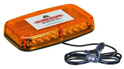 Warning Light Wolo MFG 3720M-A Sure Safe ®, 10-1/2" Length x 6" Width x 2-1/2" Height, Mini Bar, Magnet Mount, LED, Amber Lens, 7 Light Patterns, 11 To 15 DC Volt - Young Farts RV Parts