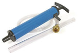 Water System Antifreeze Hand Pump Camco 36003 Hand Pump, For Pumping Antifreeze Directly Into RV Waterlines and Supply Tanks, With Hose Connection For Fresh Water Inlet, Blue