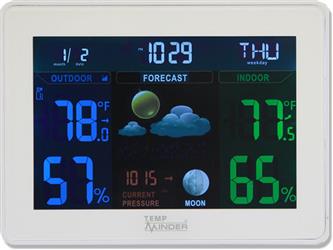 Weather Station Minder Research TM22253VP TempMinder ®, Used For General  Observation, Digital Readout, Supports 3 Channel, Reads Indoor And Outdoor