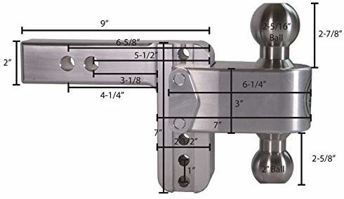 Weigh Safe CTB4-2 - Turnover Ball 4" Drop Hitch with 2" Shank - Young Farts RV Parts