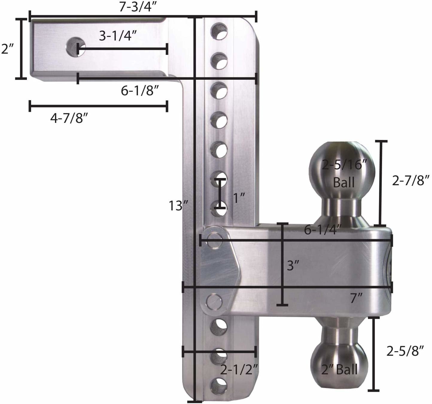 Weigh Safe LTB10-2 - Turnover Ball 10" Drop Hitch with 2" Shank - Young Farts RV Parts