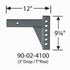 Weight Distribution Hitch Shank Equal-i-zer 90-02-4100 2" Square, 12" Shank, 12" Overall Length, 7" Rise, 3" Drop, 6 Mounting Holes - Young Farts RV Parts