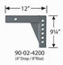 Weight Distribution Hitch Shank Equal-i-zer 90-02-4200 2" Square, 12" Shank, 12" Overall Length, 8" Rise, 4" Drop, 6 Mounting Holes - Young Farts RV Parts