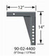 Weight Distribution Hitch Shank Equal-i-zer 90-02-4400 2" Square, 12" Shank, 12" Overall Length, 13" Rise, 9" Drop, 6 Mounting Holes - Young Farts RV Parts