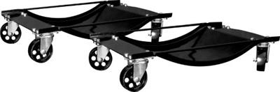 Wheel Dolly Performance Tool W54013 Use To Move Vehicles In Any Direction, 1000 Pound Capacity Per Dolly, 23-1/2" Length x 15-1/2" Width x 5-1/2" Height, 3-1/2" Wheel Diameter, Cast Iron, Black - Young Farts RV Parts