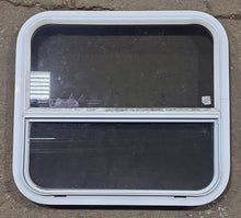 Load image into Gallery viewer, White Radius Opening Window : 23 1/2&quot; W X 21 1/2&quot; H X 1 5/8&quot; D - Young Farts RV Parts