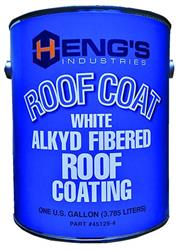 white | Roof Coating Heng's Industries 45128-4 Use To Protect Roofs Against All Weather Conditions, For Metal And Fiberglass Roofs, White, 1 Gallon - Young Farts RV Parts