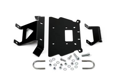 Winch Mount Warn 101672 For VRX 25 and VRX 35 Winches, Fixed Mount, Powder Coated - Young Farts RV Parts