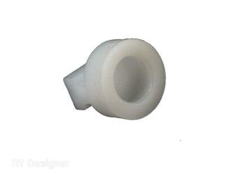 Window Curtain Glider RV Designer A105 Use With Internal Slide Track (A206 Or A207) And Snap Tape (A114); Internal Snap Type; White - Young Farts RV Parts