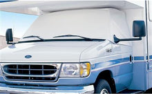 Load image into Gallery viewer, Windshield Cover Adco 2409 For Class C Chevy Motorhomes Manufactured 2001 To 2019, Protects Dashboard From Fading And Cracking Against Sun, Mounts Using Magnetic Fasteners And Anti-Theft Tabs, White, Vinyl, With Storage Pouch - Young Farts RV Parts