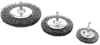 Wire Brush Performance Tool W1209 Used With Power Drills; Coarse Wire; 3" Face Diameter; 1/4" Shank Diameter - Young Farts RV Parts